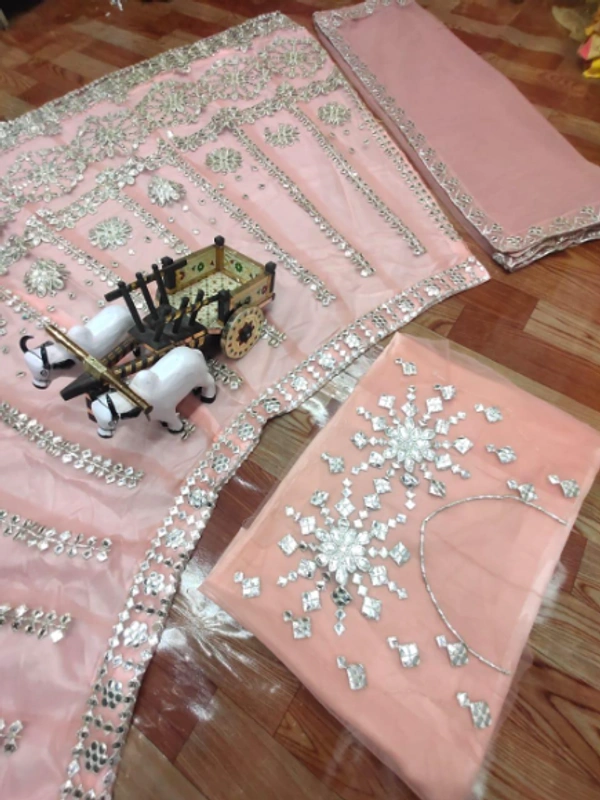 foil embroidery work Lehenga